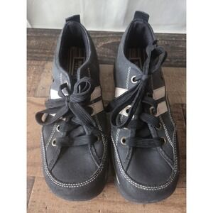 Skechers Y2K Casual Walking Sneakers Women's Black Leather Comfort Sz 9